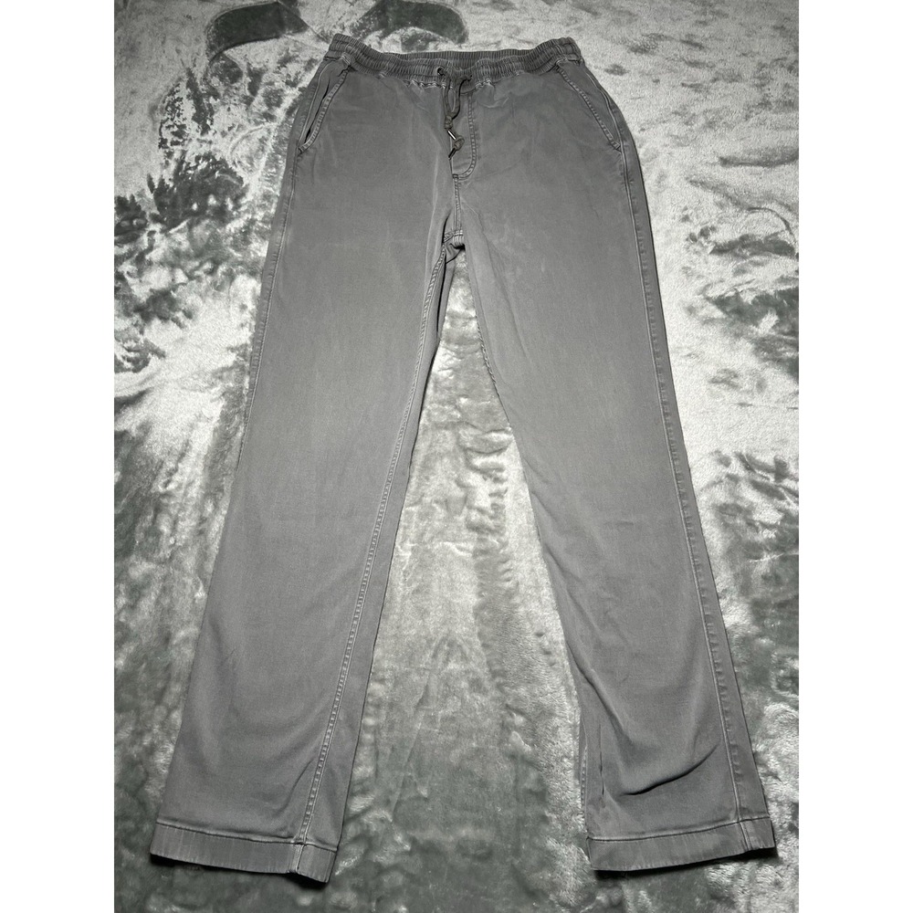 Faherty Pants Size Medium Grey Modal Cotton Linen Blend Comfort Stretch Waist
